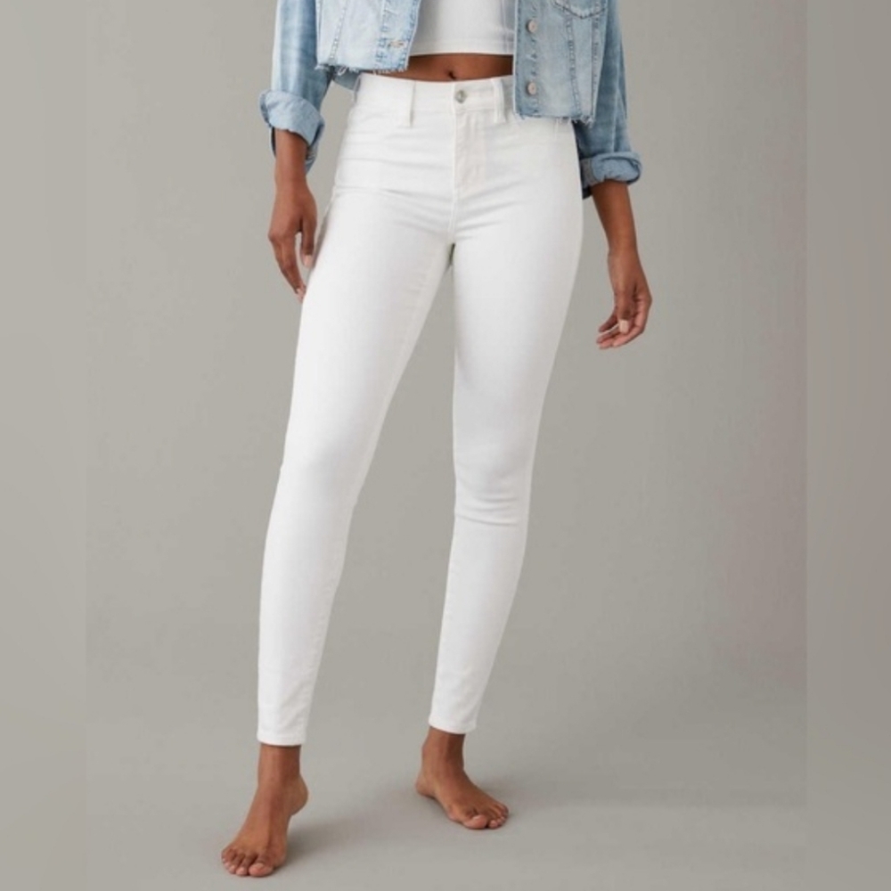 American Eagle High Rise White Jeggings
